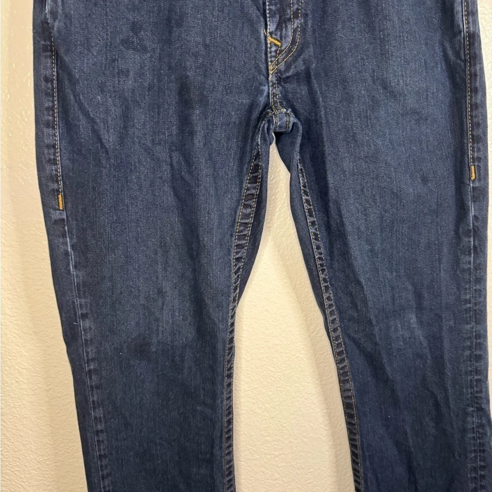 True Religion Acid Wash Denim Size 33 Jeans 100% Cotton Made In Mexico.